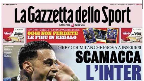 PRIMA PAGINA – Gazzetta dello Sport: “Scamcca, l’Inter scatta”