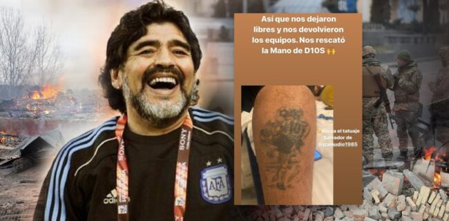Guerra in Ucraina, giornalisti salvati dal tatuaggio di Maradona, ecco cosa è successo