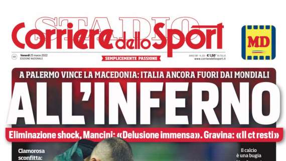 PRIMA PAGINA – Corriere dello sport: “All’inferno”