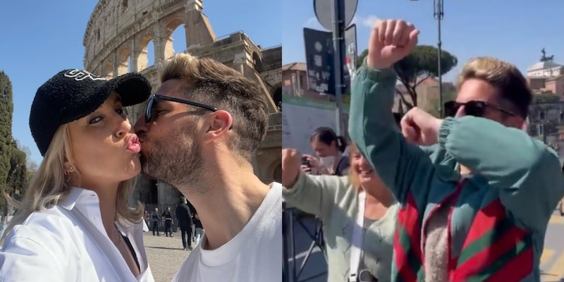 Mertens, balli al Colosseo e baci con Kat: il "rave" scatenato sui social. Video