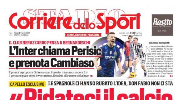 PRIMA PAGINA – Corriere dello Sport: “Roma, che regali. Pari da Dea”