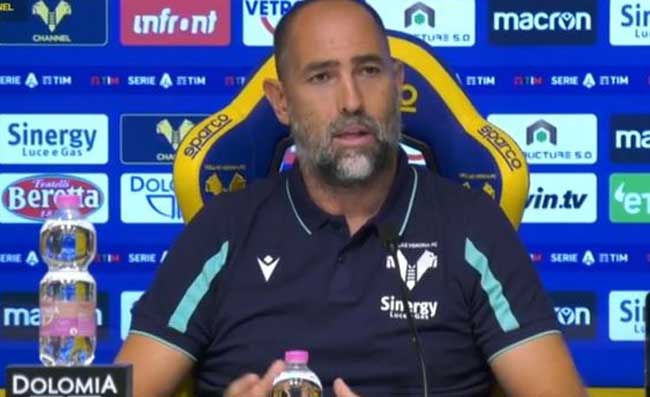 Hellas Verona, Tudor: “Siamo salvi. Contro l’Inter senza obblighi, sta tutto a loro”