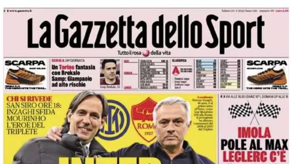 PRIMA PAGINA – Gazzetta – “Inter, è un giorno Special”