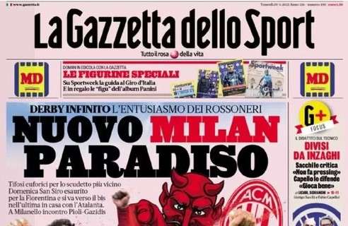 PRIMA PAGINA – Gazzetta: “Nuovo Milan Paradiso”