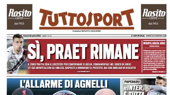 PRIMA PAGINA – Tuttosport: “L’allarme di Agnelli: ‘Occhio, la Premier si compra tutti'”