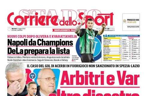 PRIMA PAGINA – Cds Campania: “Napoli da Champions, DeLa prepara la lista”