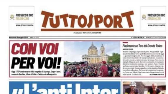 PRIMA PAGINA – Tuttosport apre con la Juve: “L’anti Inter sei tu”
