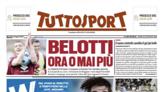 PRIMA PAGINA – Tuttosport apre con la Juve: “W Miretti”