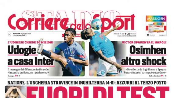 PRIMA PAGINA – Corriere dello Sport: “Osimhen, altro shock”