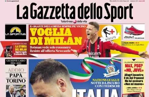 PRIMA PAGINA – Gazzetta: “Italia, che figura”