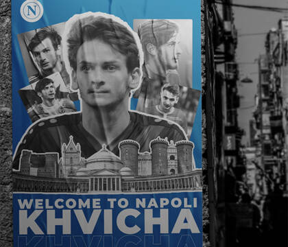 De Laurentiis accoglie Kvaratskhelia: «Benvenuto Khvicha!»