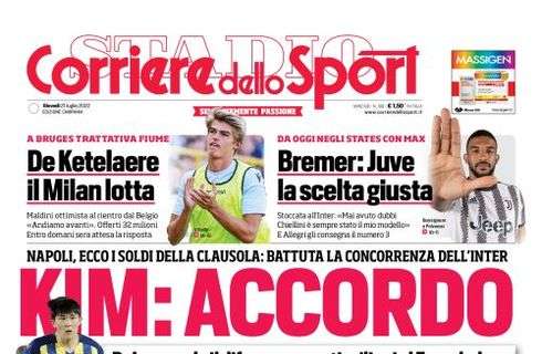 PRIMA PAGINA – CdS Campania: “Kim: accordo”