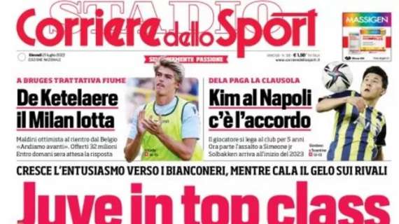 PRIMA PAGINA – CdS: “Kim al Napoli: c’è l’accordo”