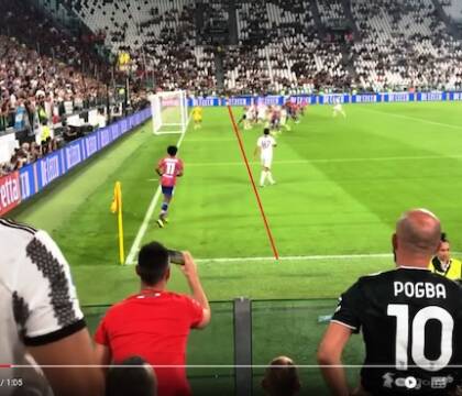 C’è un’altra immagine e da qui Bonucci sembra in fuorigioco (è oltre Candreva)