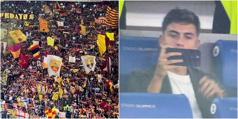 Dybala incantato dall’inno della Roma: la reazione in tribuna all’Olimpico
