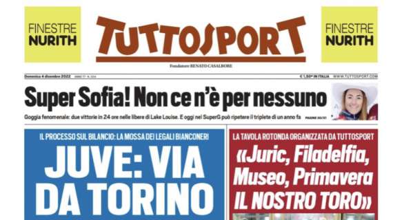 PRIMA PAGINA – Tuttosport: “Juve: via da Torino. Ecco perché”