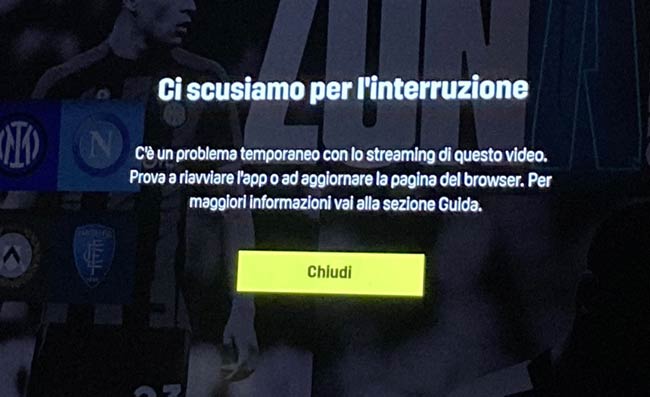 Inter-Napoli, DAZN si scusa con gli utenti: “Non è colpa nostra, sarete rimborsati”
