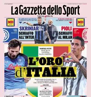 PRIMA PAGINA – Gazzetta: “Napoli-Juve è l’oro d’Italia!”