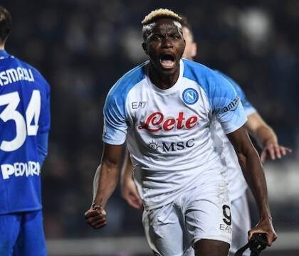 Il Napoli rischia di vincere lo scudetto con 5 turni di anticipo e Osimhen di eguagliare Higuain (Gazzetta)