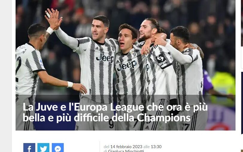 Juve in Europa League: ora è più difficile e bella della Champions League. Lo hanno scritto veramente