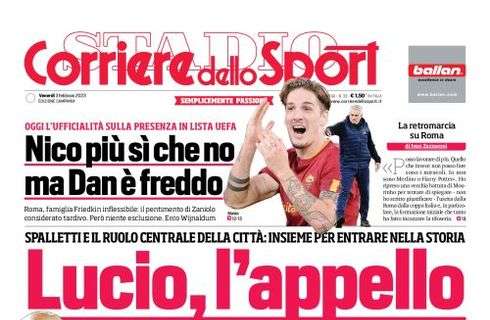 PRIMA PAGINA – Cds Campania: “Lucio, l’appello”