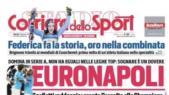 PRIMA PAGINA – Corriere dello Sport: “EuroNapoli”