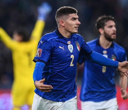 Italia-Inghilterra: Di Lorenzo titolare, in attacco Retegui con Berardi e Pellegrini
