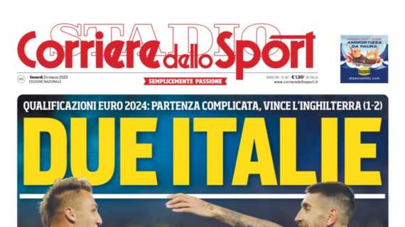 PRIMA PAGINA – Corriere dello Sport: “Due Italie”