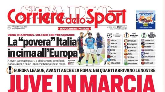 PRIMA PAGINA – Corriere dello Sport: “Scontri, bufera su Ceferin”