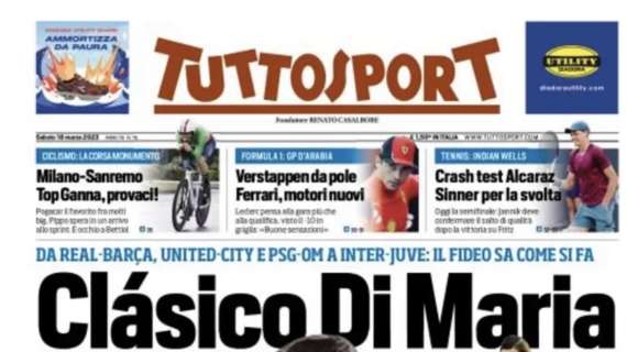 PRIMA PAGINA – Tuttosport: “Milan-Napoli ai quarti, poi altro derby”