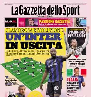 PRIMA PAGINA – Gazzetta: “Inter, clamorosa rivoluzione”