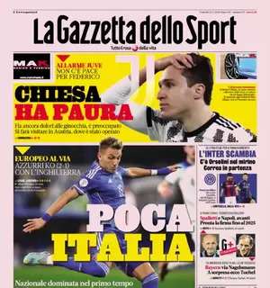 PRIMA PAGINA – Gazzetta: “Poca Italia. Napoli, avanti con Spalletti”