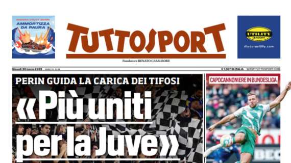PRIMA PAGINA – Tuttosport: “Più uniti per la Juve”