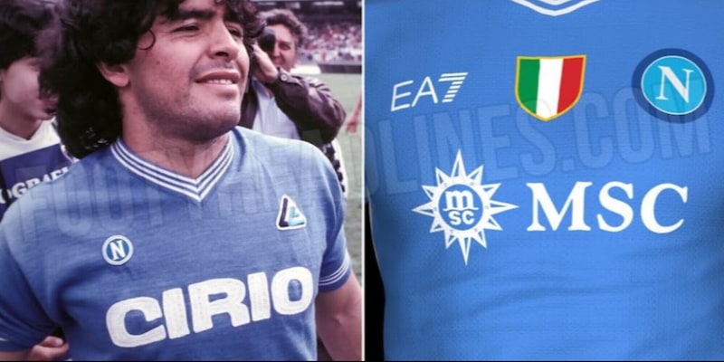 Maglia Napoli con scudetto, svelate le novità: ricorderà la prima di Maradona