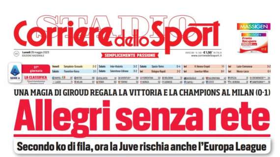 PRIMA PAGINA – CdS: “Spalletti andrà via da Napoli”