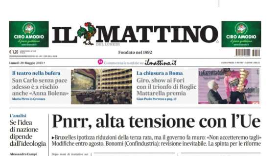 PRIMA PAGINA – Il Mattino: “Osi bollente”