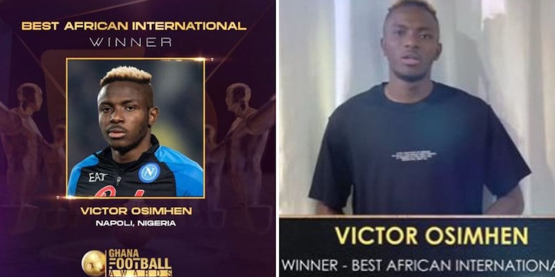 Osimhen vince il Ghana Football Awards e dedica un messaggio ai tifosi