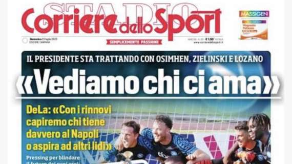 PRIMA PAGINA – Cds Campania: “ADL tratta con Osi, Zielu e Lozano: vediamo chi ci ama”