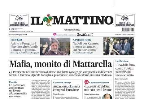 PRIMA PAGINA Il Mattino: “C’è Danso per sostituire Kim”