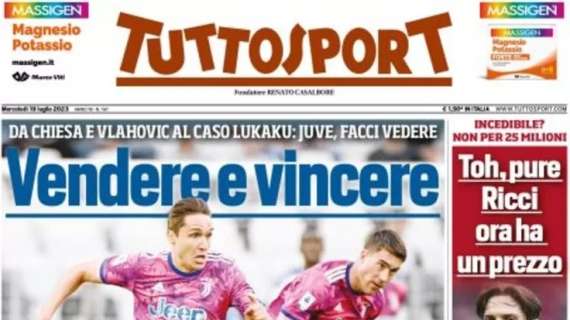PRIMA PAGINA Tuttosport: “Vendere e vincere. La sfida di Giuntoli”