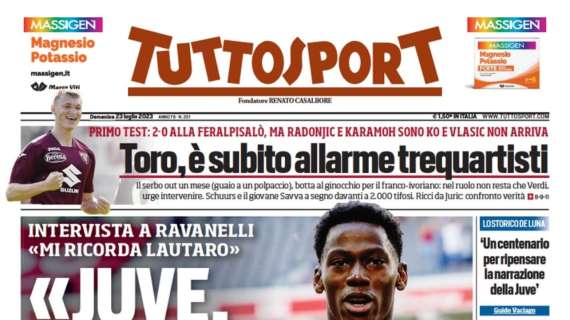 PRIMA PAGINA – Tuttosport intervista Ravanelli: “Juve, prendi David! Ma non è Osimhen”