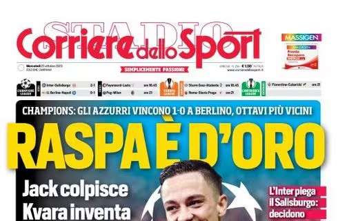 PRIMA PAGINA – CdS Campania: “Raspa è d’oro”
