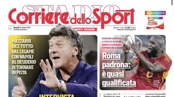 PRIMA PAGINA – Cds apre con l’intervista a Mazzarri: “Il mio calcio alla Spalletti”
