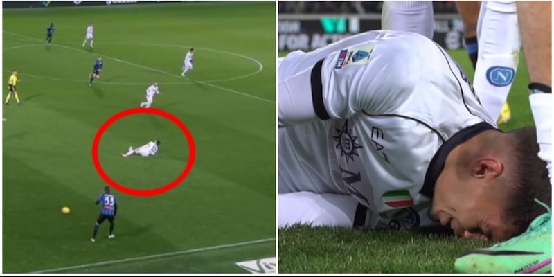 Atalanta-Napoli, Olivera esce in lacrime per infortunio: le sue condizioni