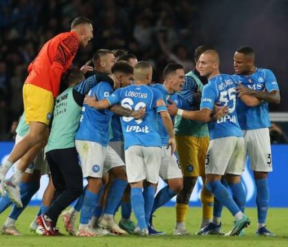 Il Napoli al nono posto per i punti raccolti in Champions dalla stagione 2021/22