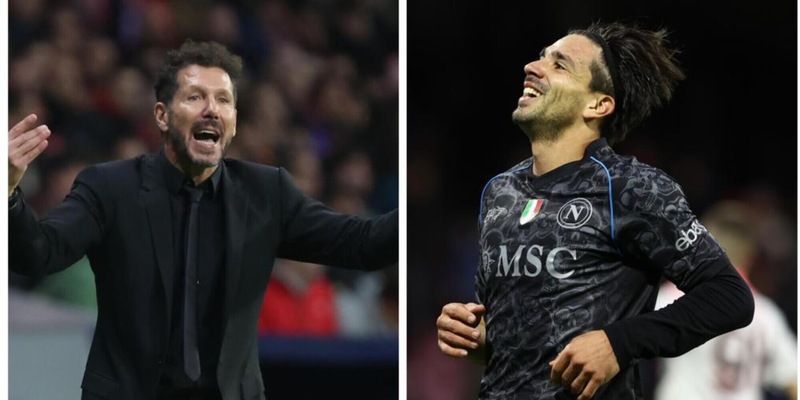 Napoli, che sorpresa! Il Cholo Simeone in ritiro per salutare il figlio