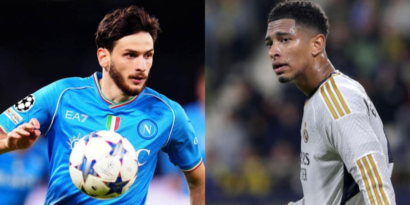 Real-Napoli, i baci del talento di Kvara e Jude