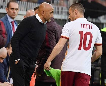Spalletti: «Che bello parlare di nuovo con Totti, è stato innovativo e mi ha ispirato»