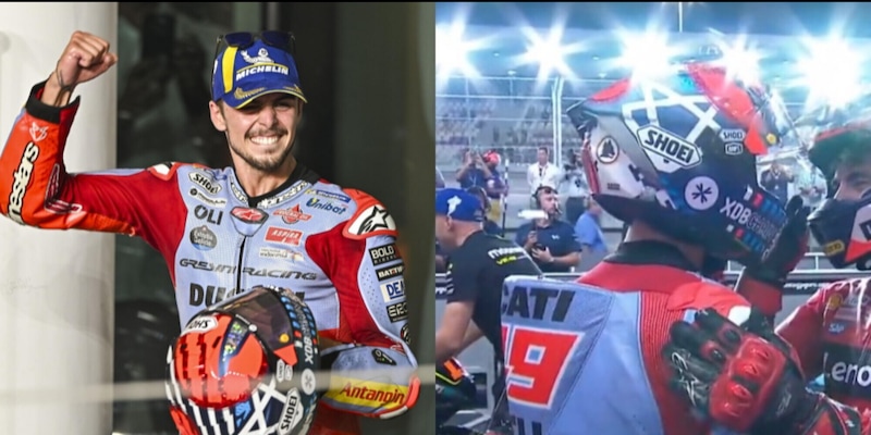 Di Giannantonio trionfa in Qatar, sul casco l’immancabile lupetto della Roma