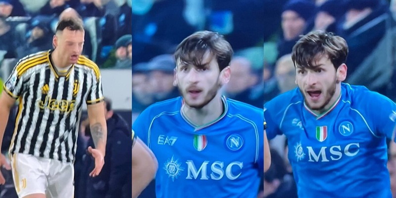 Gatti e Kvaratskhelia, nervi alle stelle: la lite durante Juve-Napoli